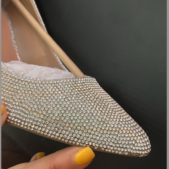 Bridal Wedding Special Event Elegant Rhinestone Crystals Heels • size 7.5 - Picture 6 of 6
